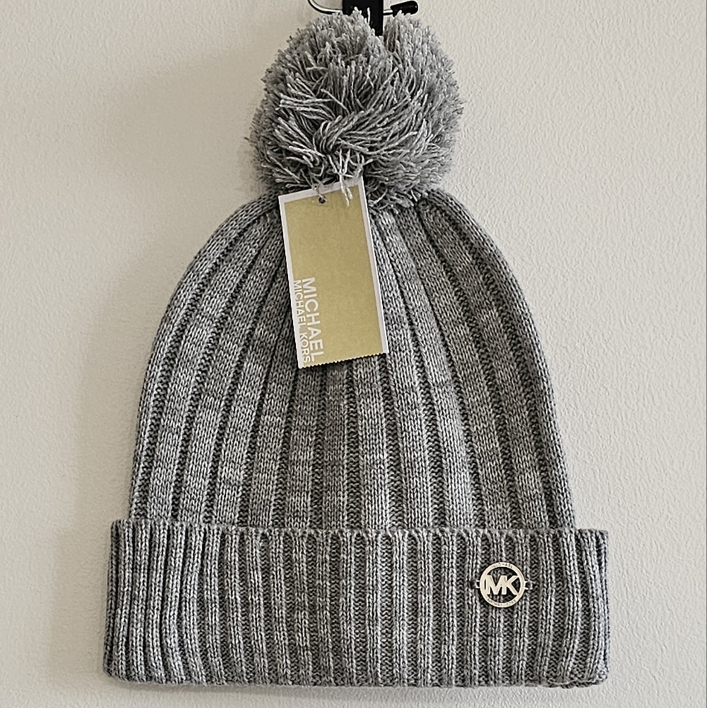 Michael Kors Pom Pom Hat Beanie NWT
